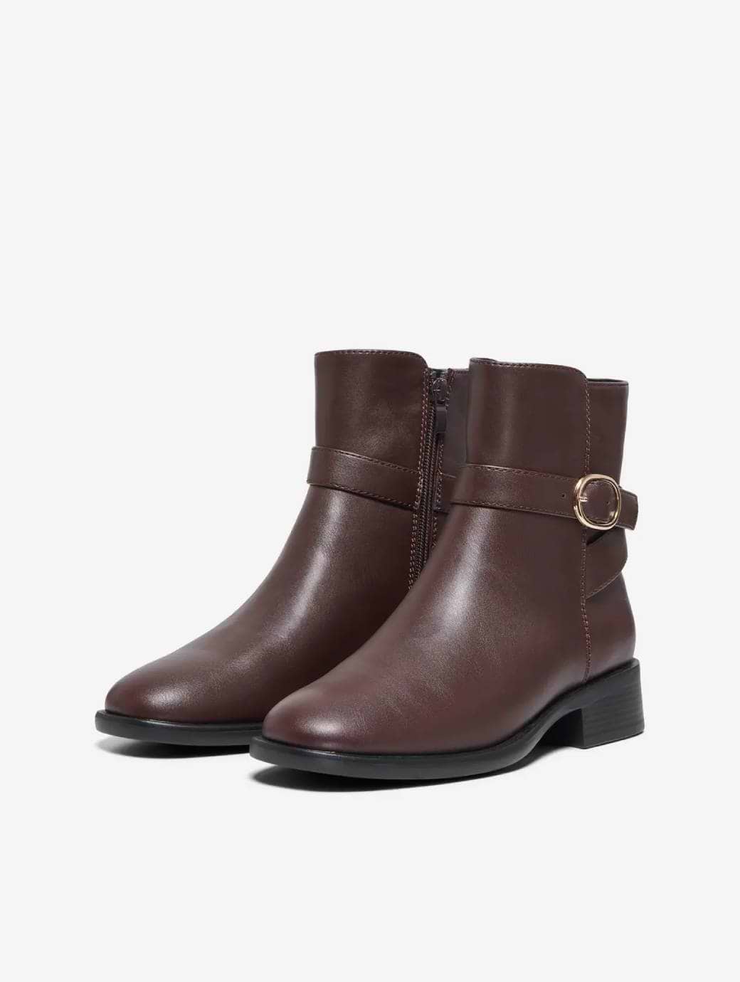 Only Women's Benni Buckle Boot Brown Stone