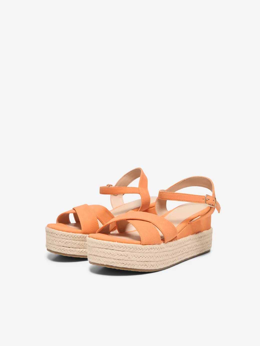 Only Women's Marcela 1 MF Cross Strap Wedge Flame