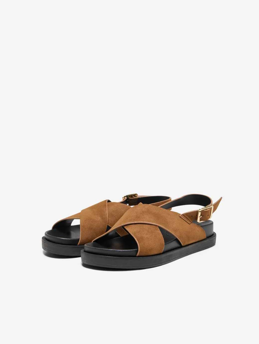Only Women's Minnie 2 PU Slingback Sandal Cognac