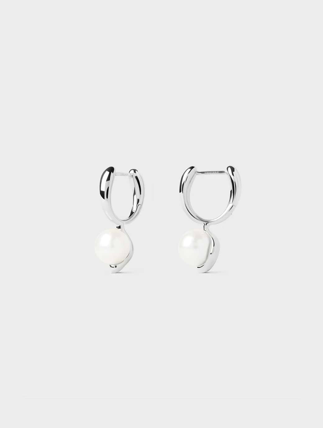 PDPAOLA La Perla Mini Silver Hoops Silver One Size