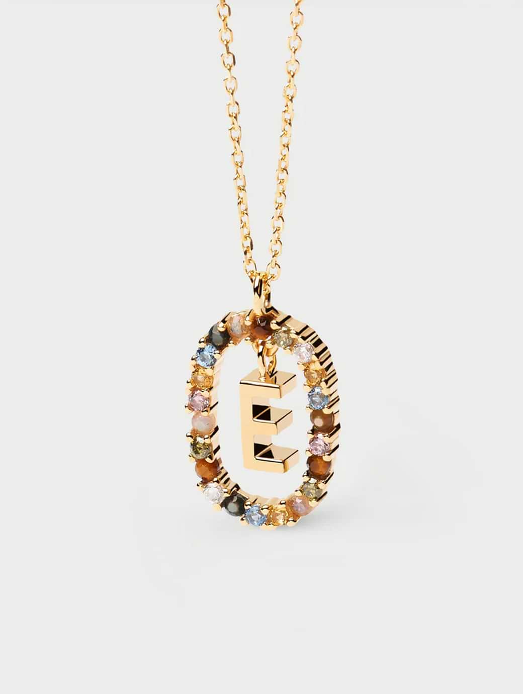 PDPAOLA Letter E Necklace Gold One Size