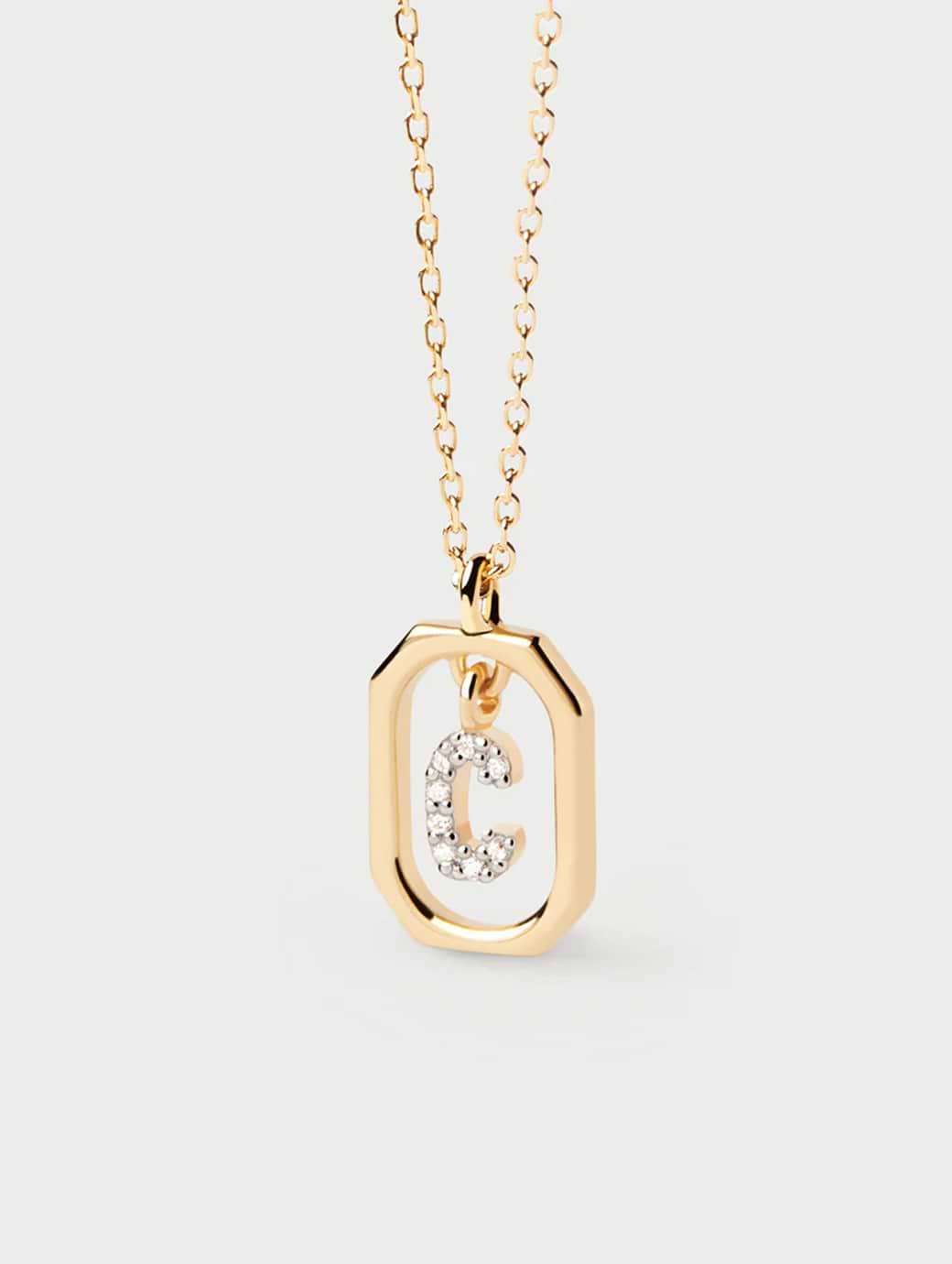 PDPAOLA Mini Letter C Necklace Gold One Size
