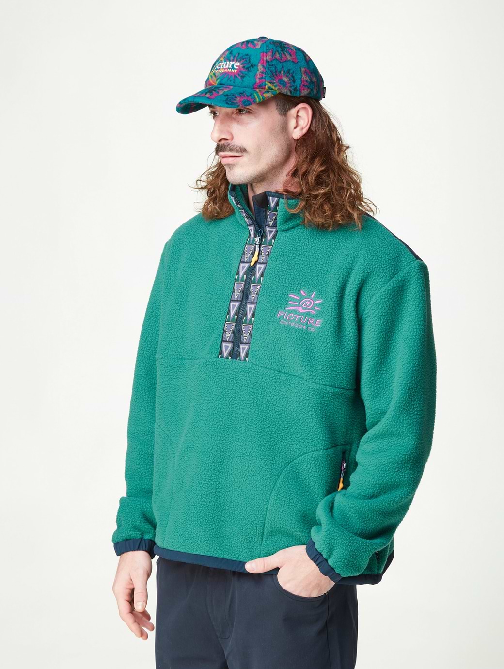 Picture Men's Gamvik 1/4 Zip Fleece Dark Blue