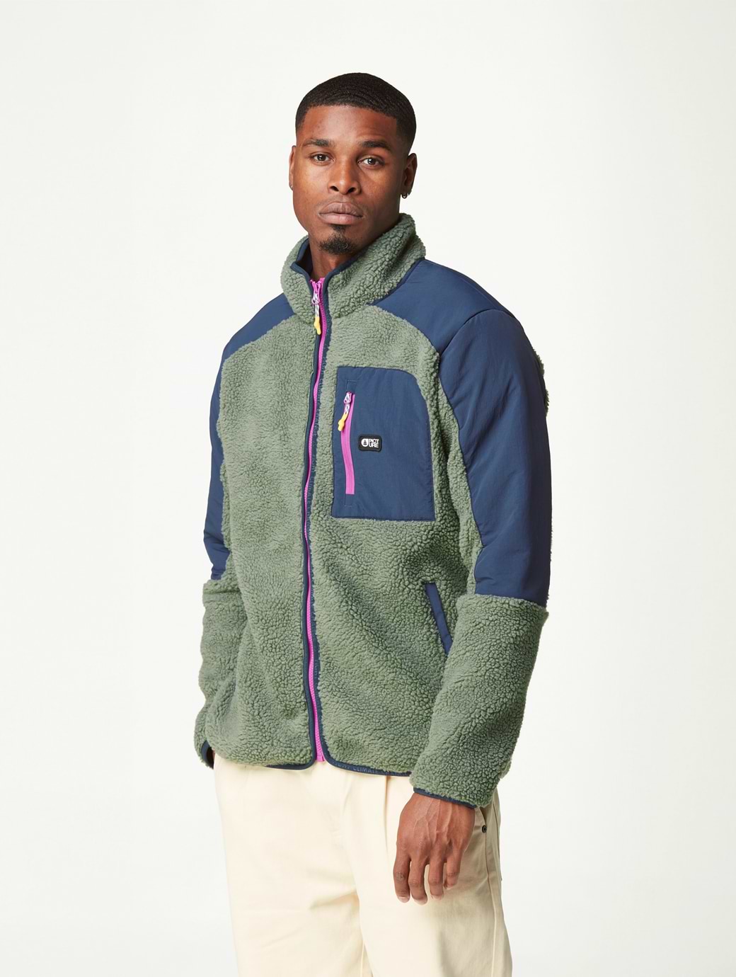 Picture Men's Quilchena Zip Fleece Green Spray Dark Blue