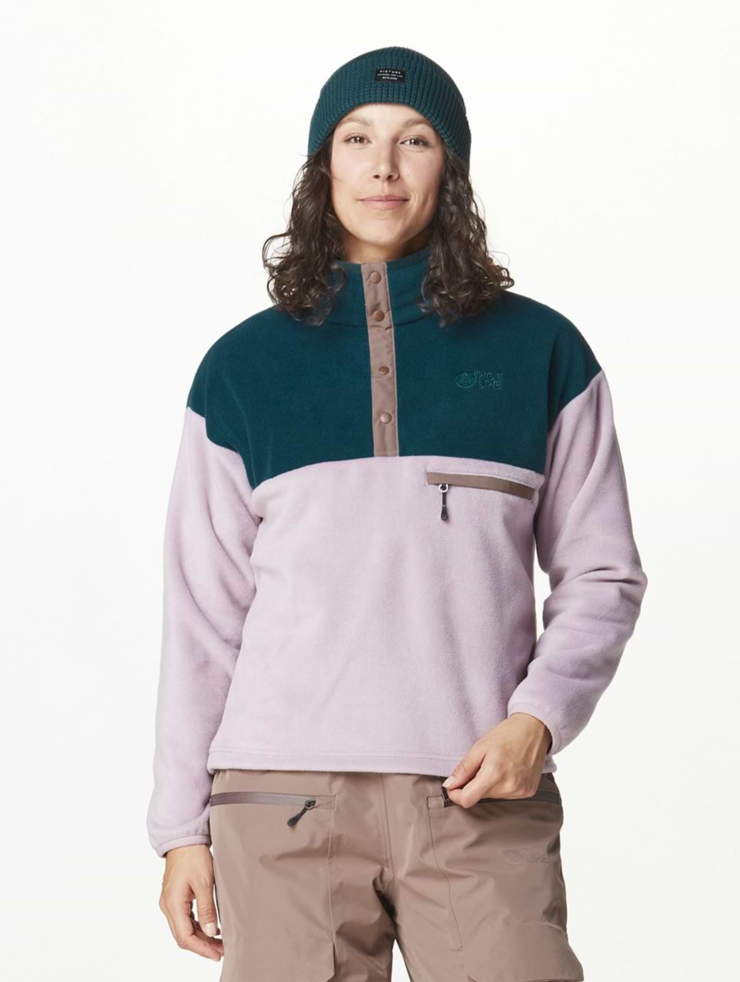Picture Women's Retro Arcca 1/4 Fleece Sea Fog Deep Water