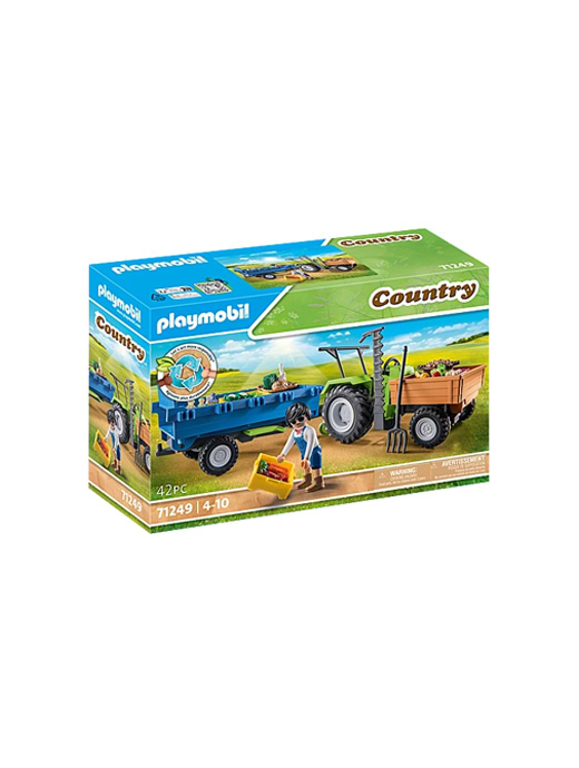 Playmobil 71249 Harvester Tractor With Trailer