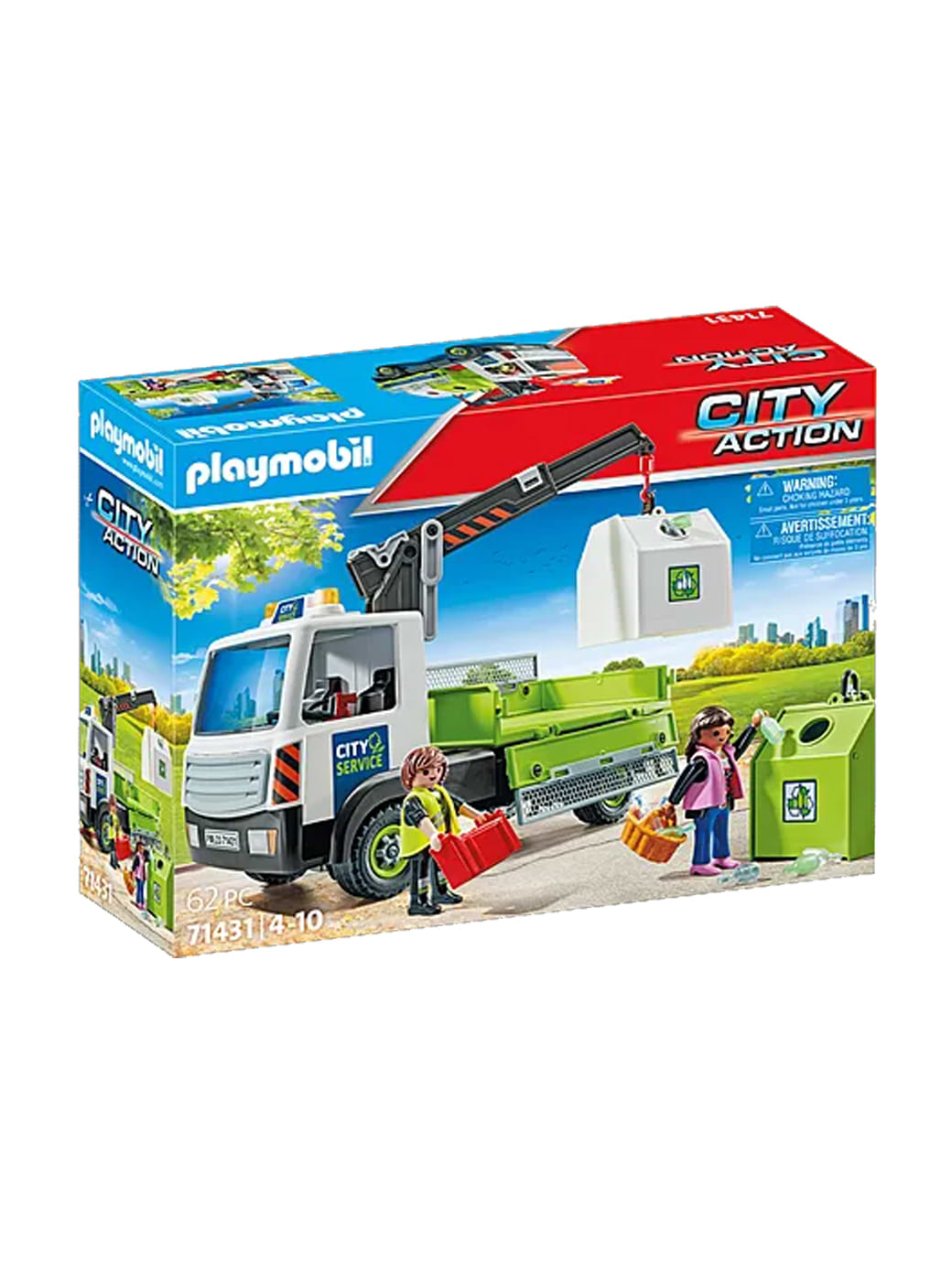 PLAYMOBIL 71431 City Action Glass Recycling Truck with Container