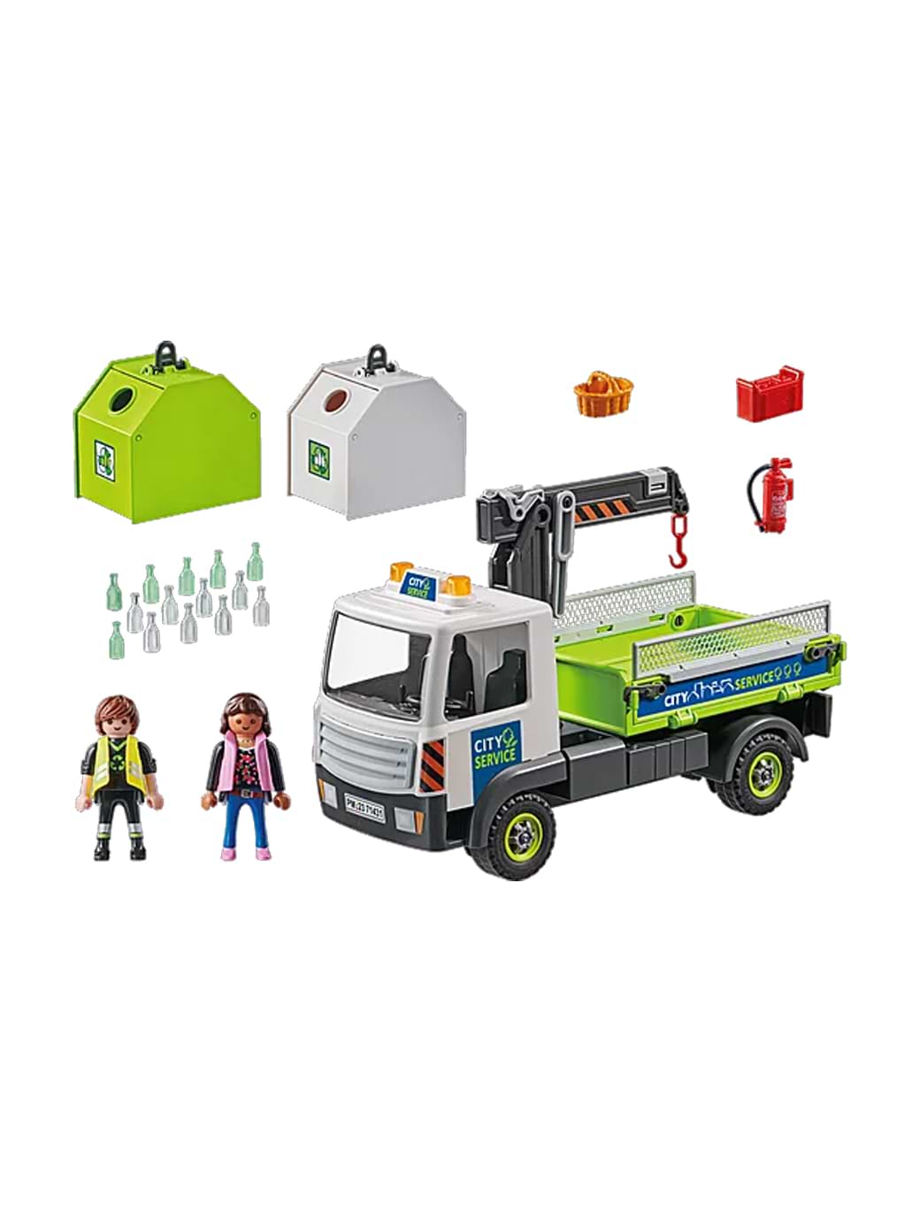 PLAYMOBIL 71431 City Action Glass Recycling Truck with Container