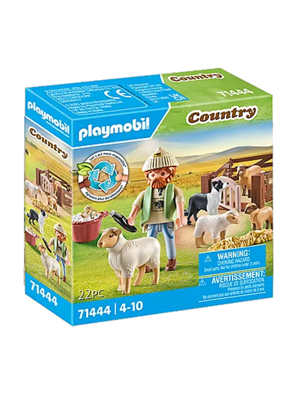 PLAYMOBIL 71444 Country: Young Shepherd with Flock of Sheep