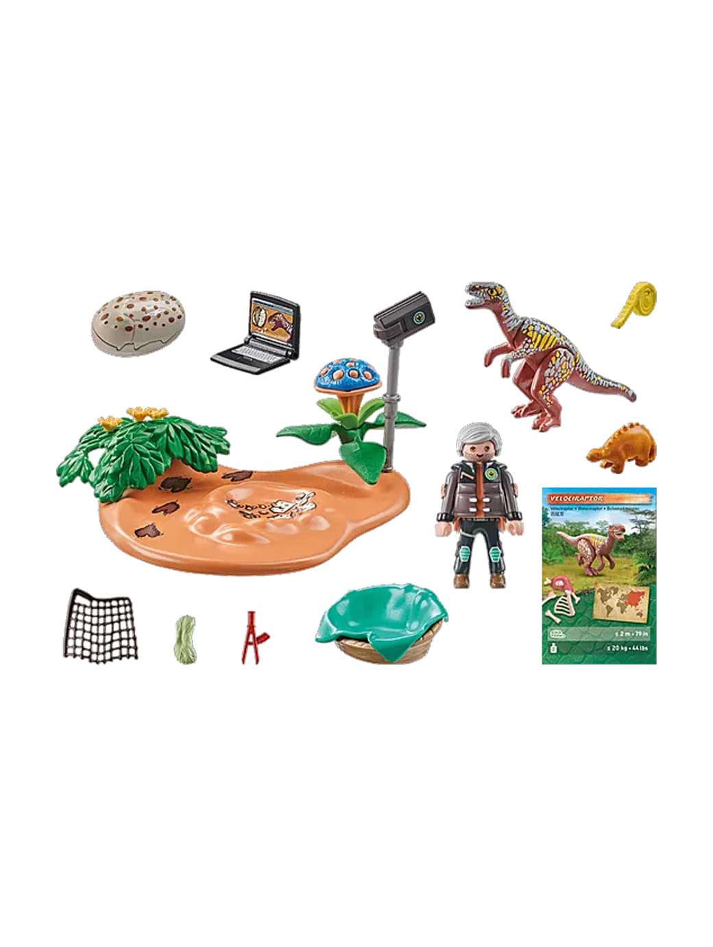 PLAYMOBIL 71526 Dinos Stegosaurus Nest with Egg Thief