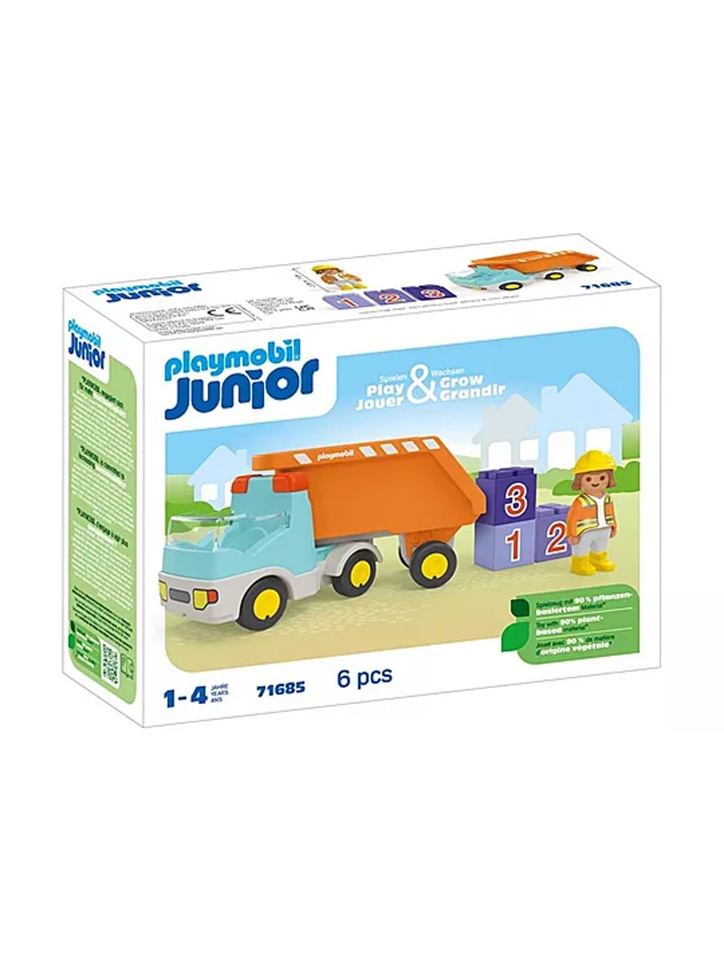 PLAYMOBIL 71686 JUNIOR Truck with Sorting Garage