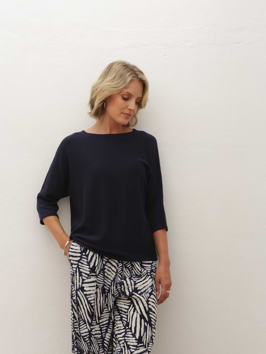 Pomodoro Barry Cleaver Solid Jumper Navy