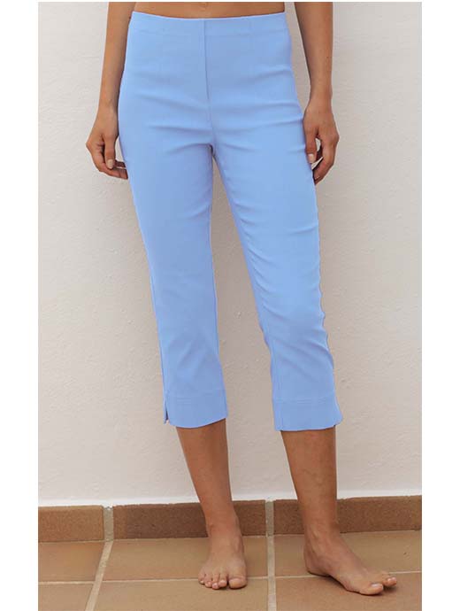Pomodoro Crop Bengaline Trousers Cornflower