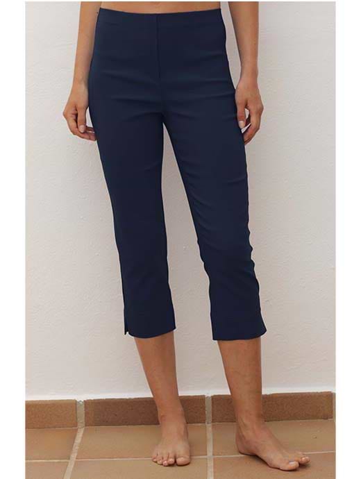 Pomodoro Crop Bengaline Trousers Navy