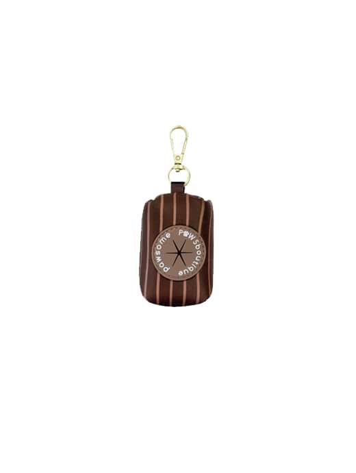 Pawsome Paws Boutique Poo Bag Holder - Walkies Ready Chocolate Brown
