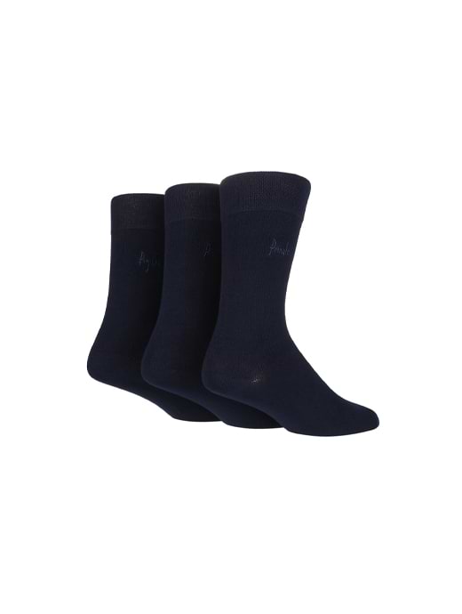 Pringle 3 Pack Gentle Grip Bamboo Socks Navy
