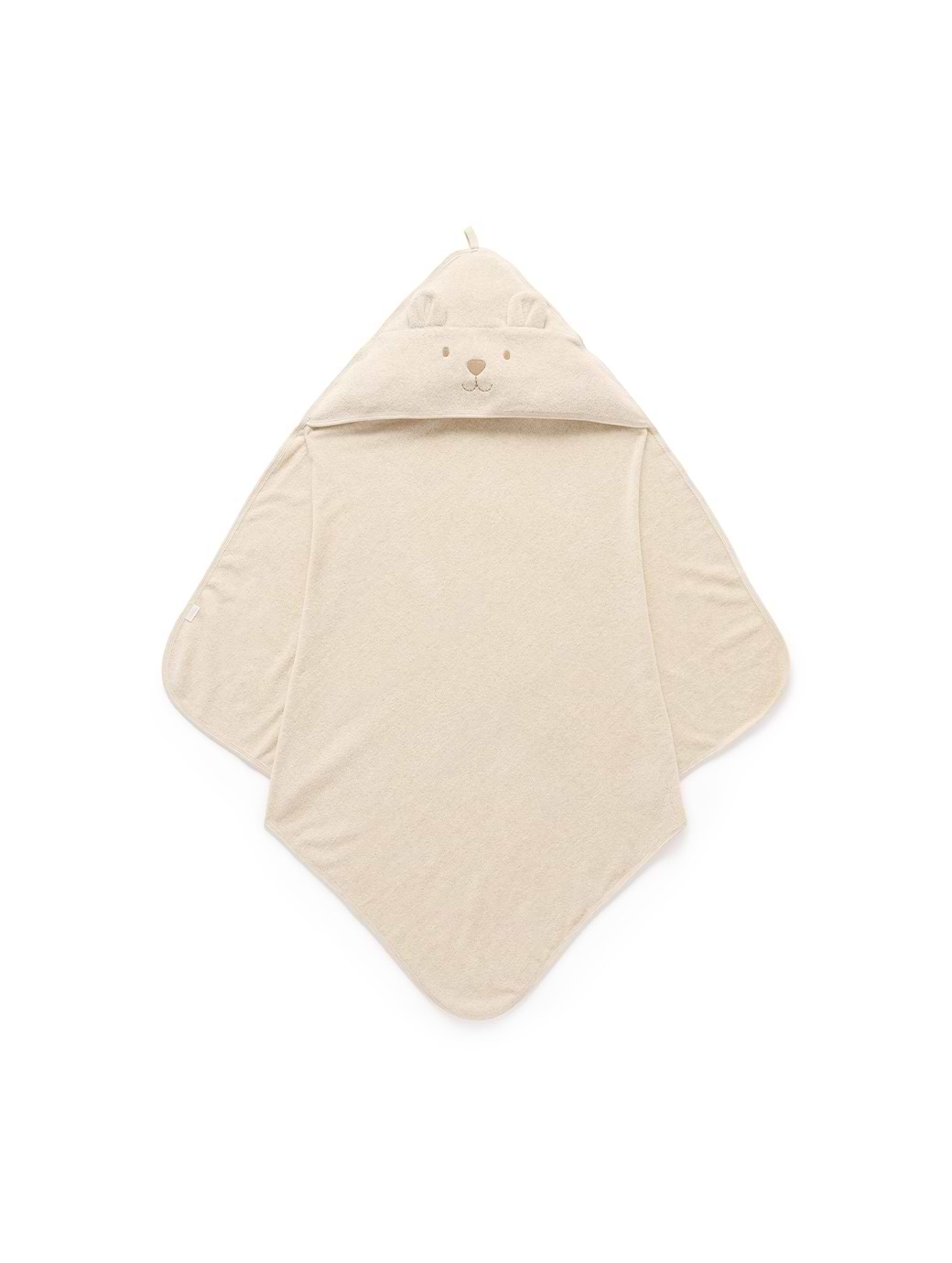 Purebaby Essential Bear Towel Wheat Melange