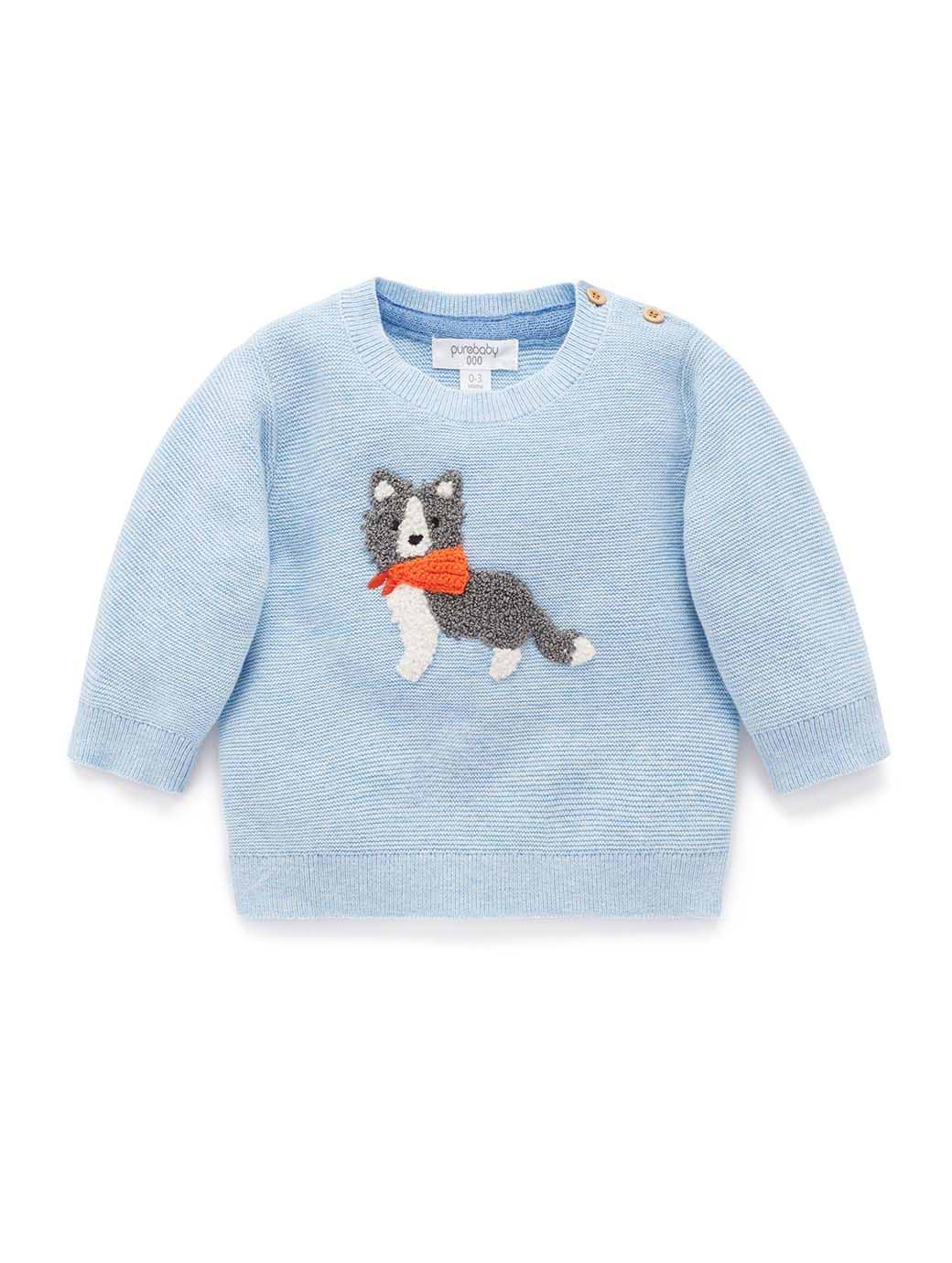 Purebaby On The Farm Jumper Country Air Melange
