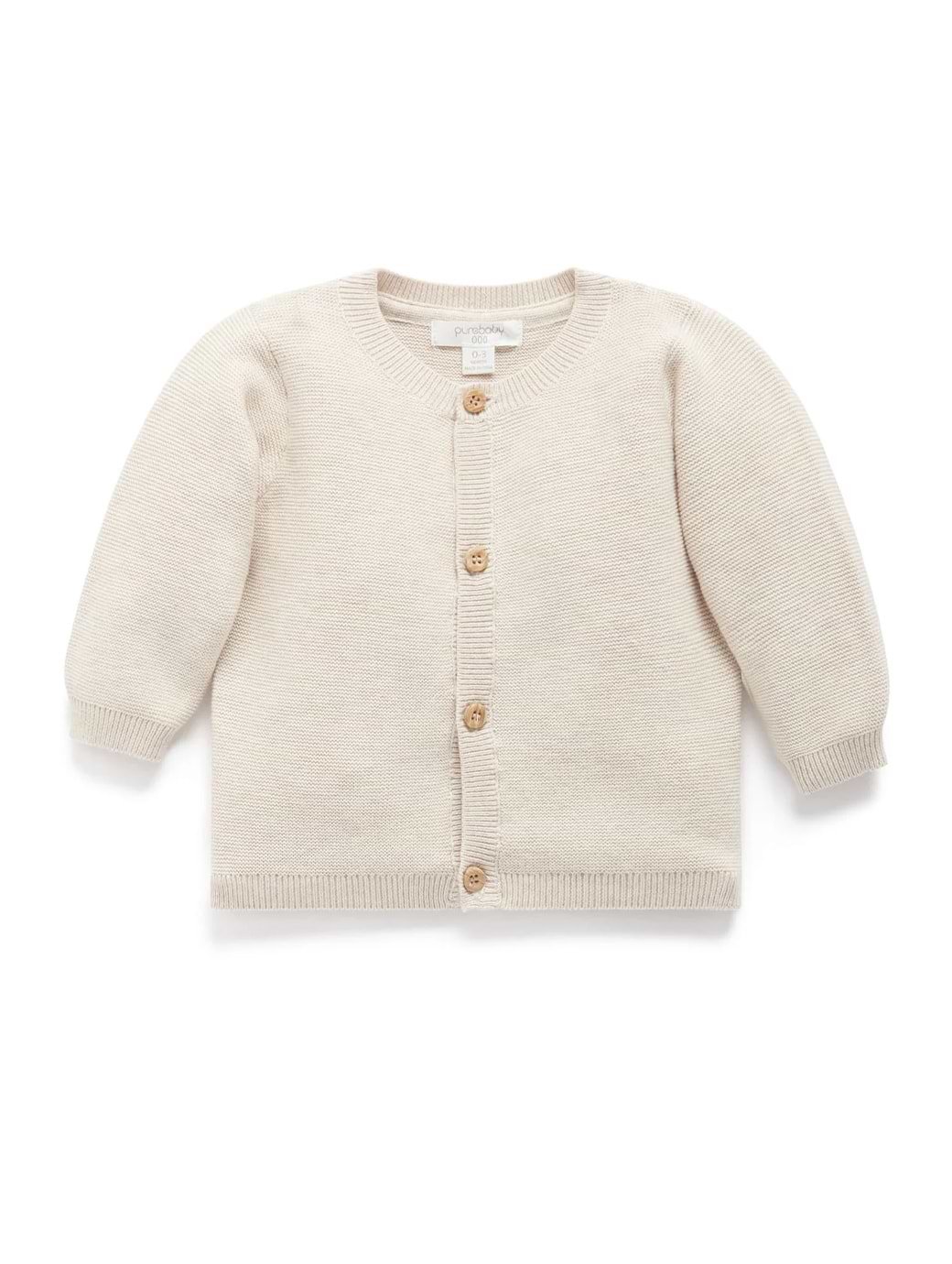 Purebaby Textured Cardigan Wheat Melange