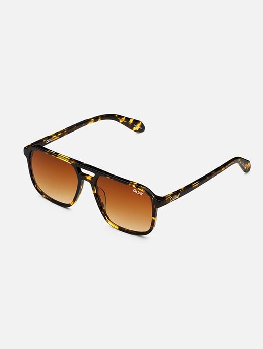 Quay Australia On The Fly Shiny Yellow Tortoise Frame Sunglasses