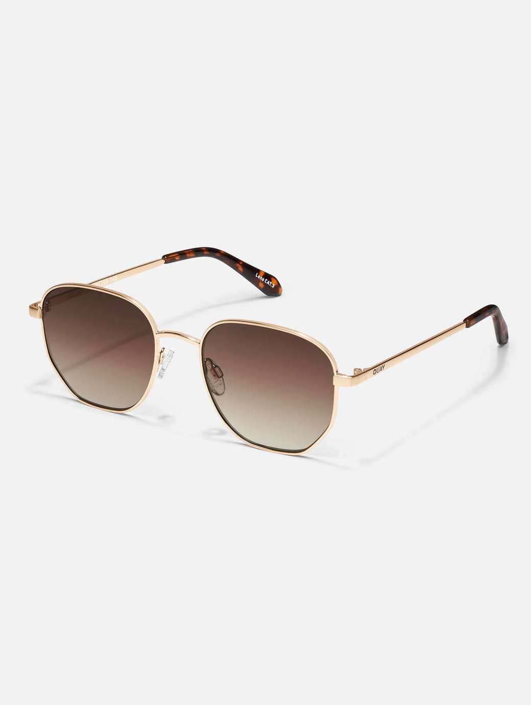 Quay Unisex Big Time Sunglasses Brown