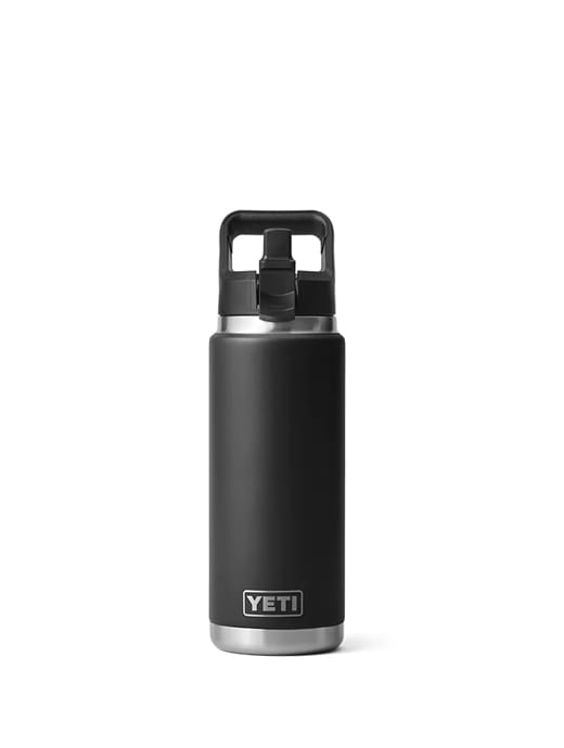 Yeti Rambler 26oz Straw Bottle Black