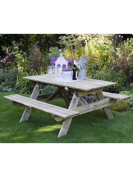 Forest Garden Rectangular Picnic Table Small