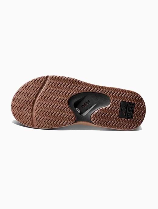 Reef Mens Fanning Flip Flop Black Tan