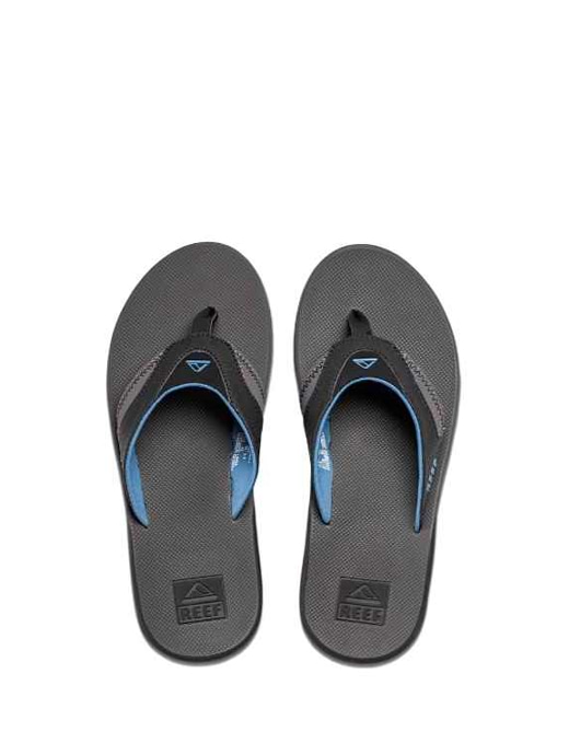 Reef Mens Fanning Flip Flop Grey Light Blue