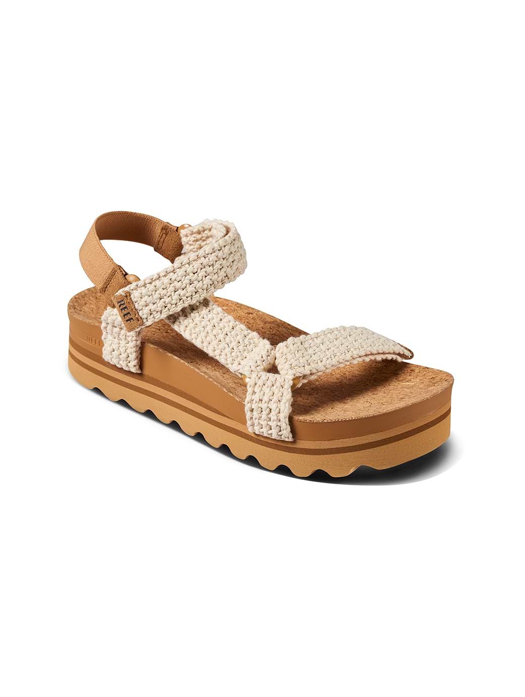 Reef Women's Cushion Rem Hi Sandal Crochet Natural