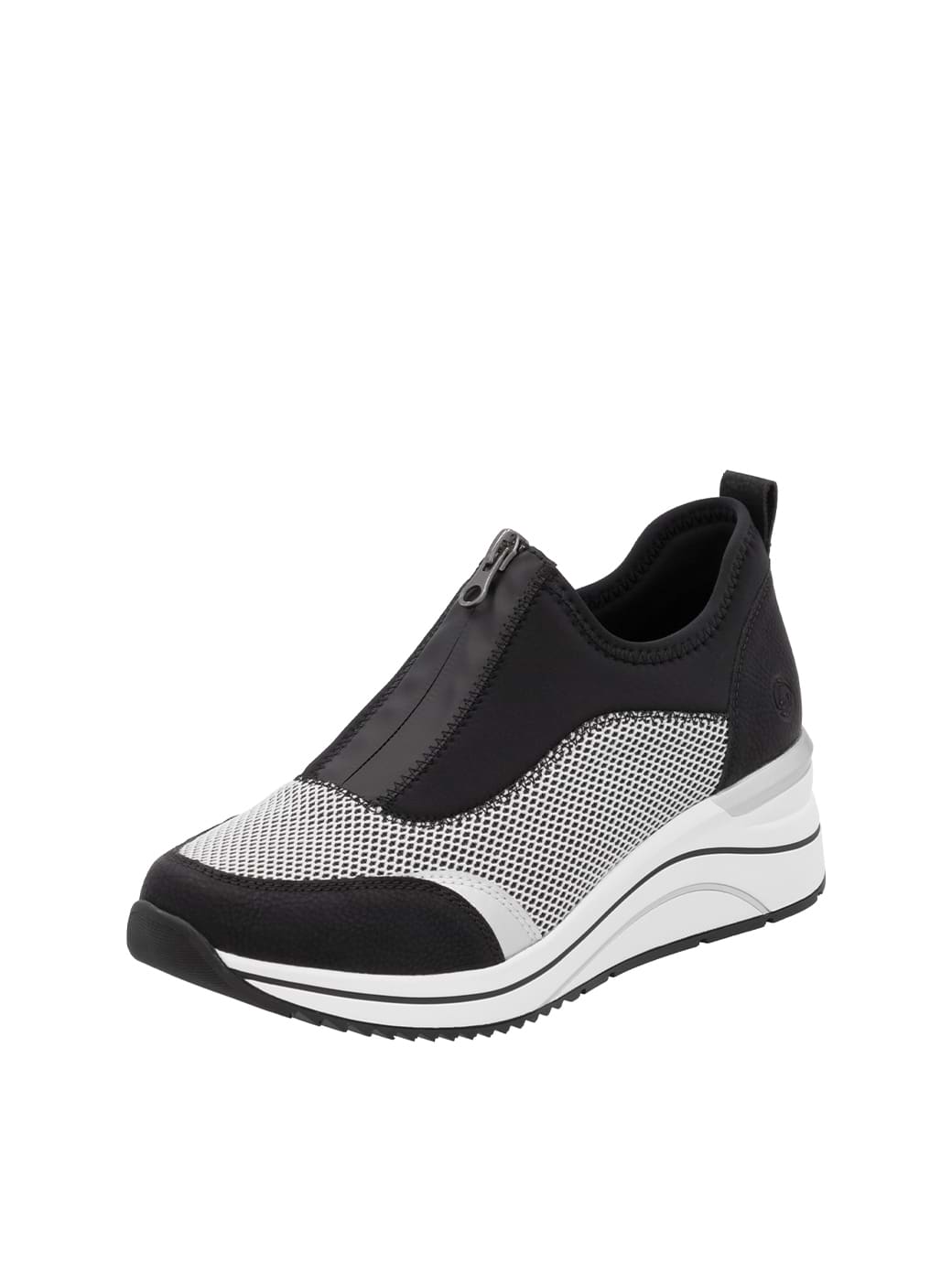 Remonte D0T08-03 Women's Zip Shoes Black/White/Silver