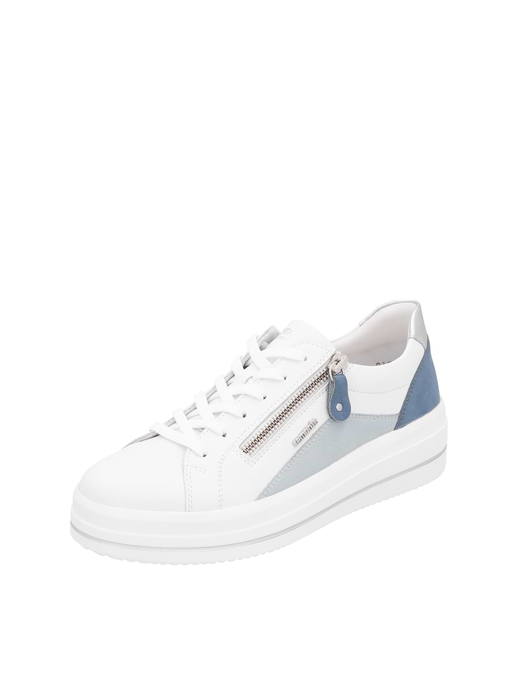 Remonte D1C01-84 Women's Zip Shoes White/Blue/Silver
