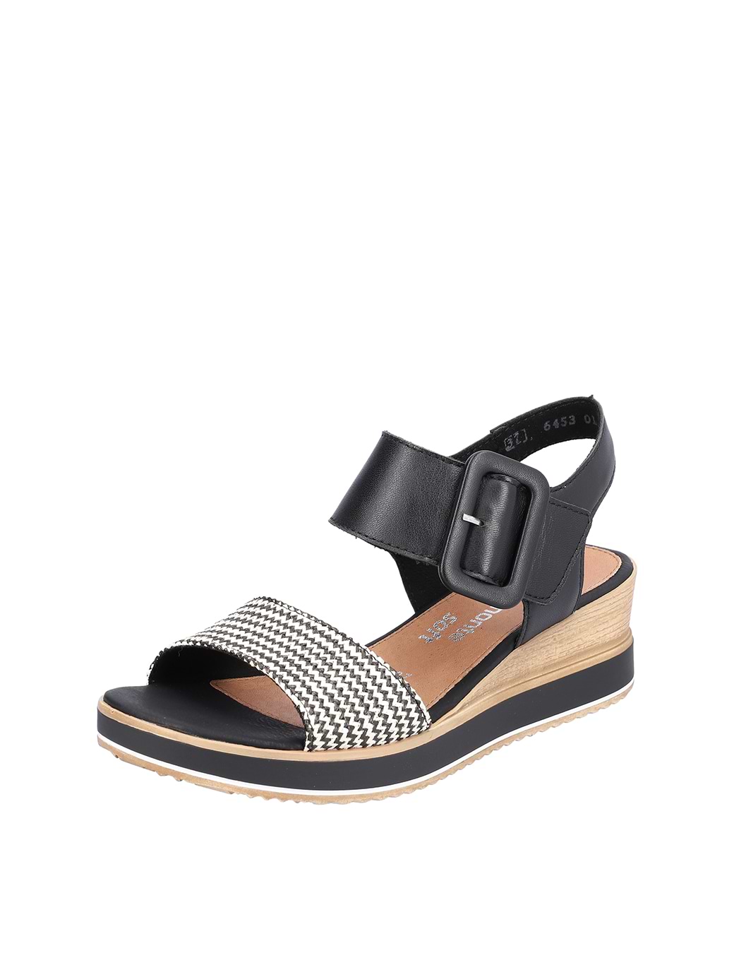 Remonte D6453-01 Women's Sandals Black/Cream