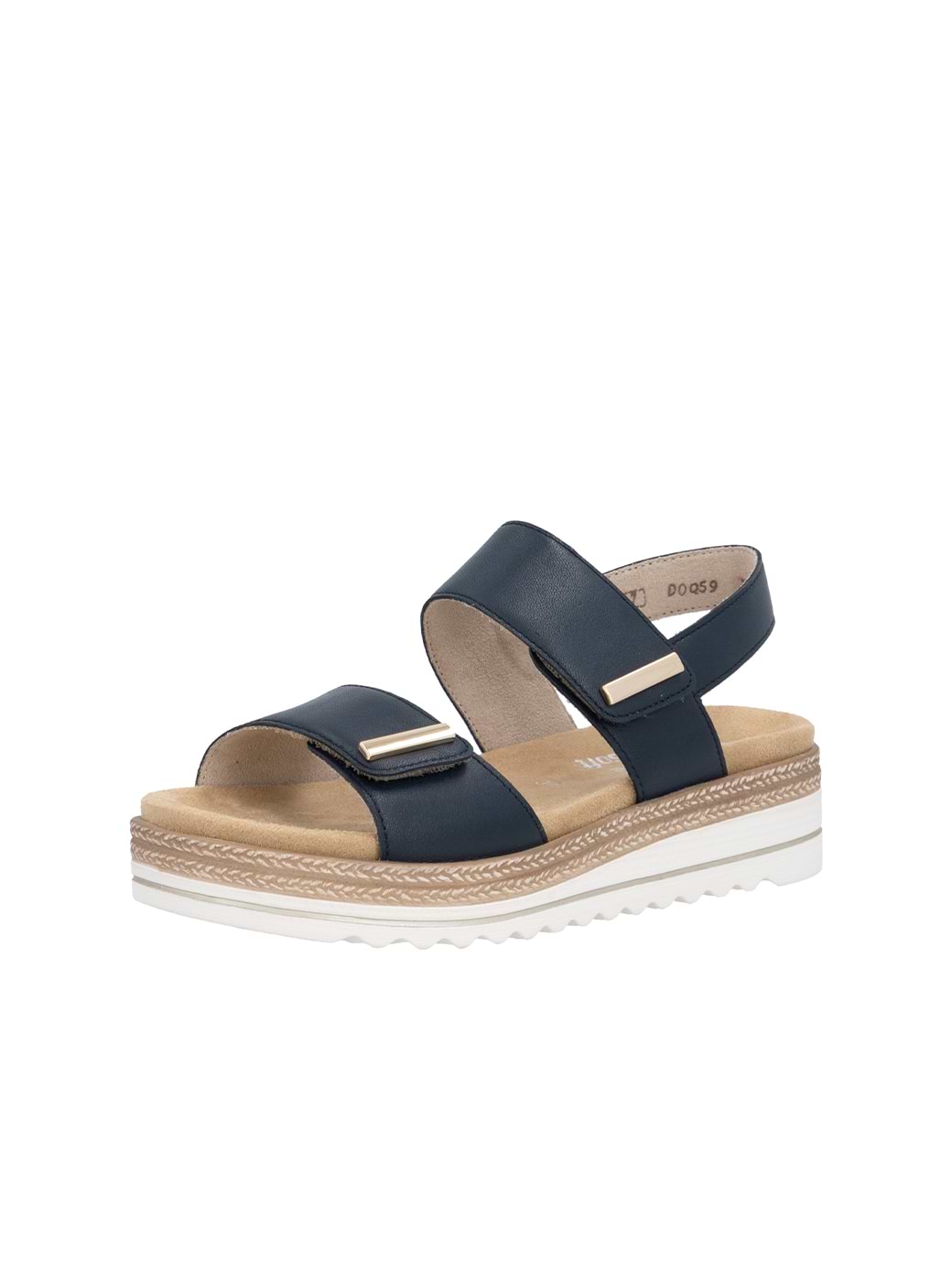 Remonte Women's D0Q59-14 Hook & Loop Sandals Pacific