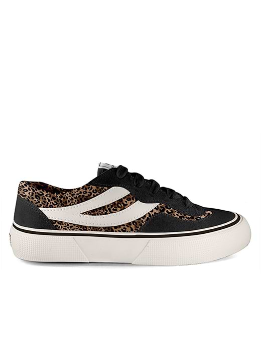 Superga Revolley Leopard Trainer Black/Micro Leopard