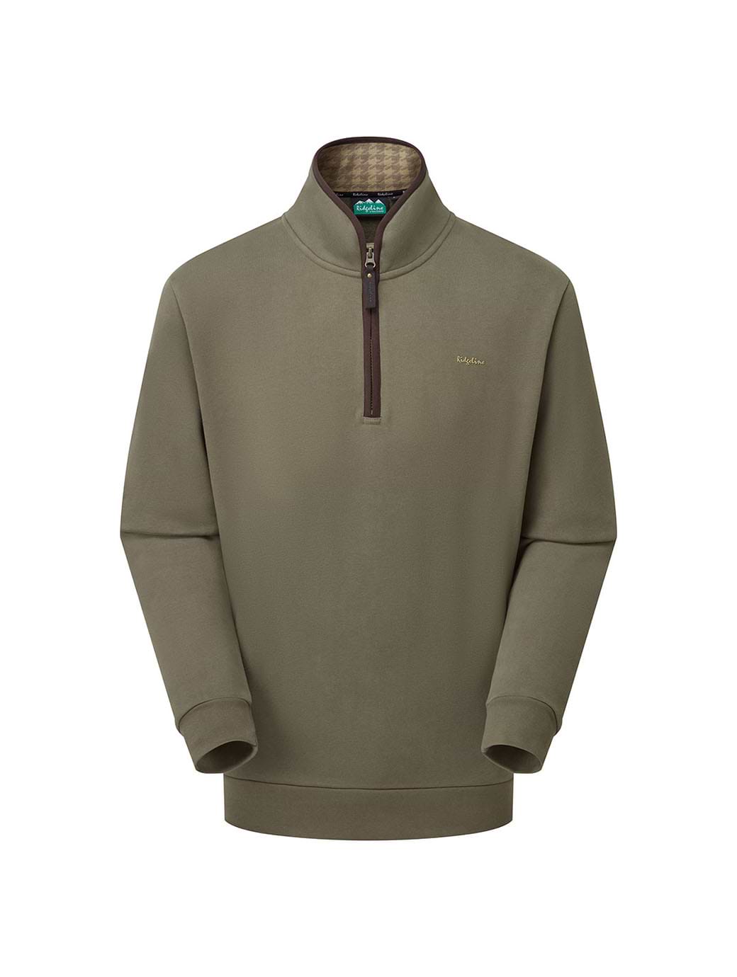 Ridgeline Men's Brancaster 1/4 Zip Top Smokey Olive