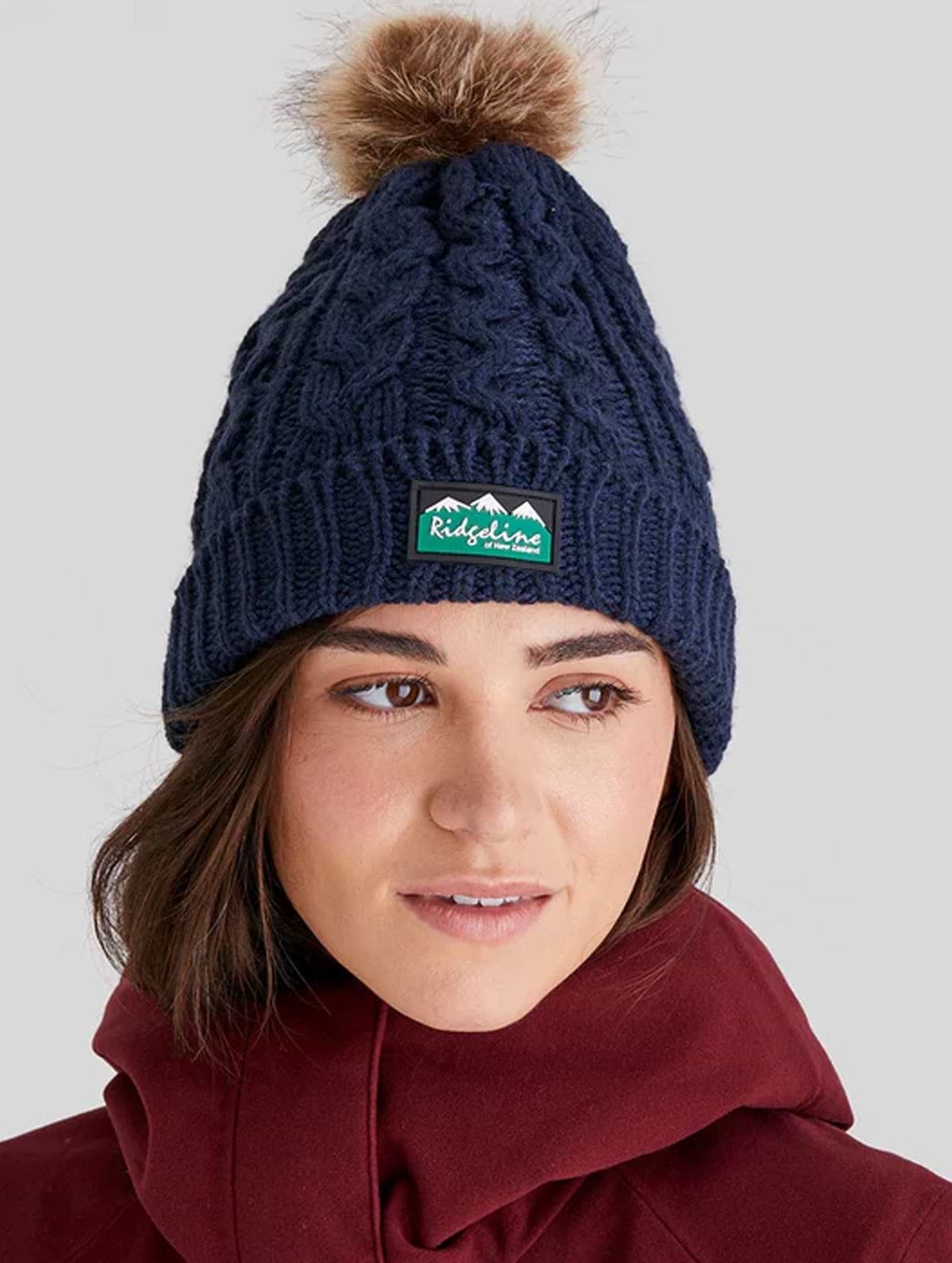 Ridgeline Nordic Fleck Bobble Hat Navy