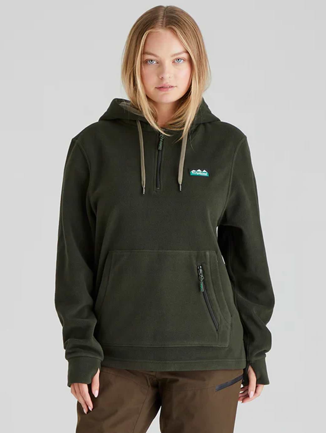 Ridgeline Women's Ballistic Fleece Hoodie Deep Forest