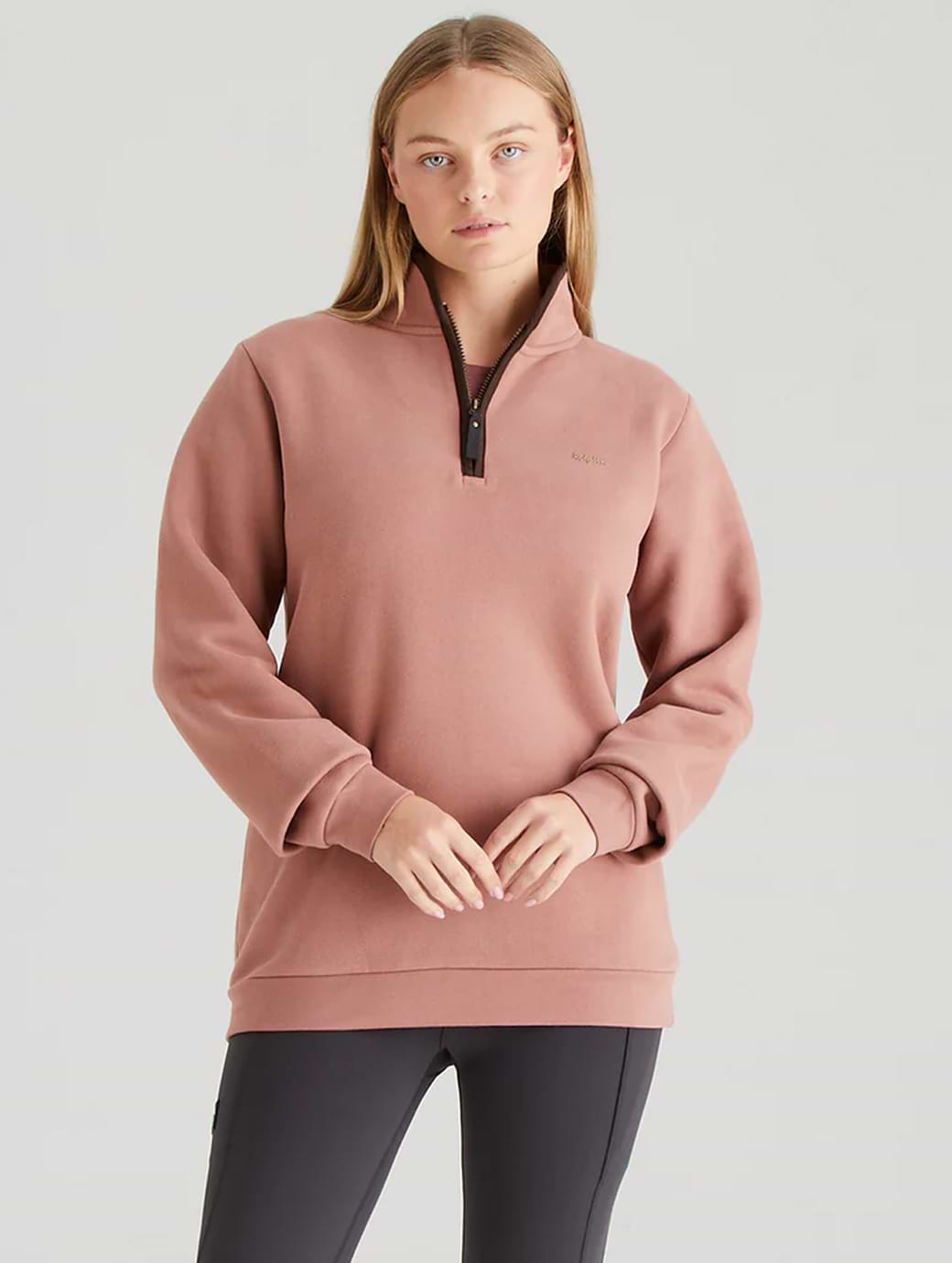 Ridgeline Women's Brancaster 1/4 Zip Top Dusky Pink