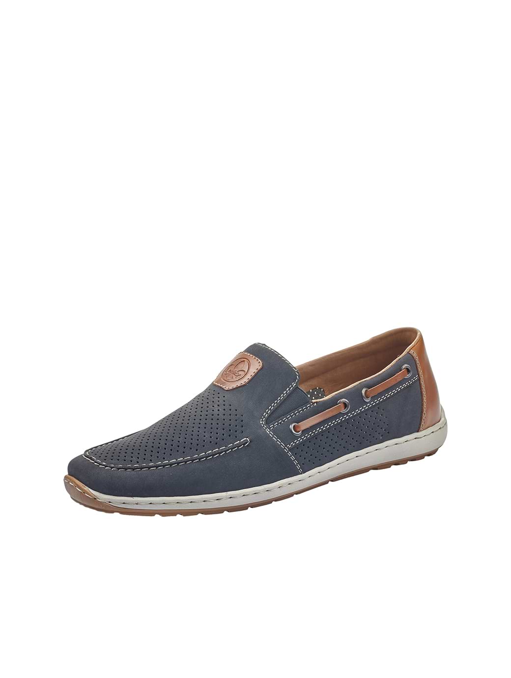 Rieker Men's 08866-15 Slip on Shoe Blue