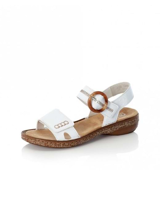 Rieker Women s 628Z3 80 Sandals White