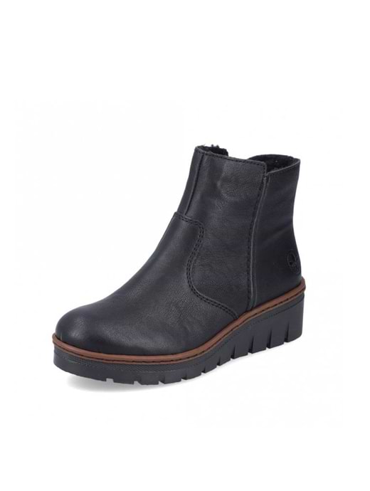 Rieker X9165-00 Women's Zipper Boots Black