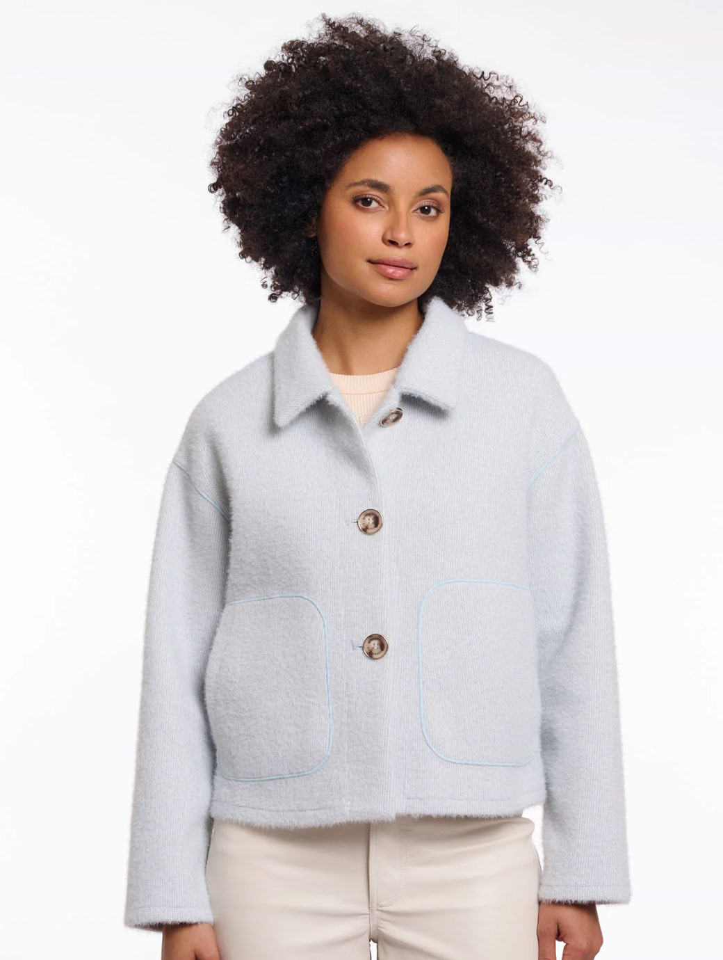 Rino & Pelle Women's Single Breasted Jacket Light Blue