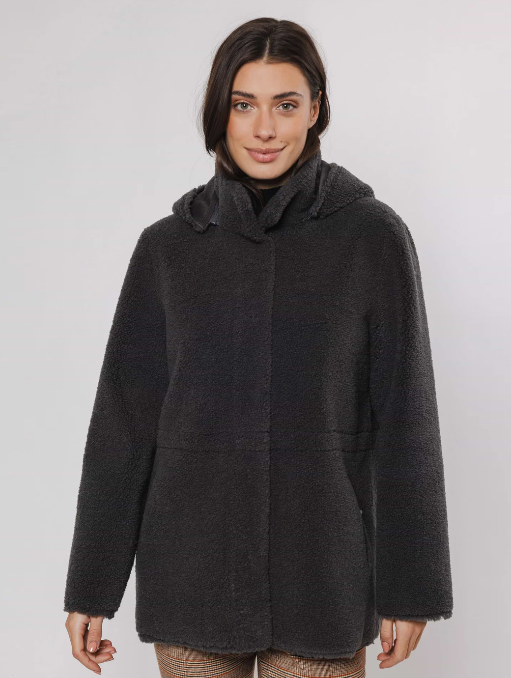 Rino & Pelle Dumi Reversible Hooded Coat Graphite