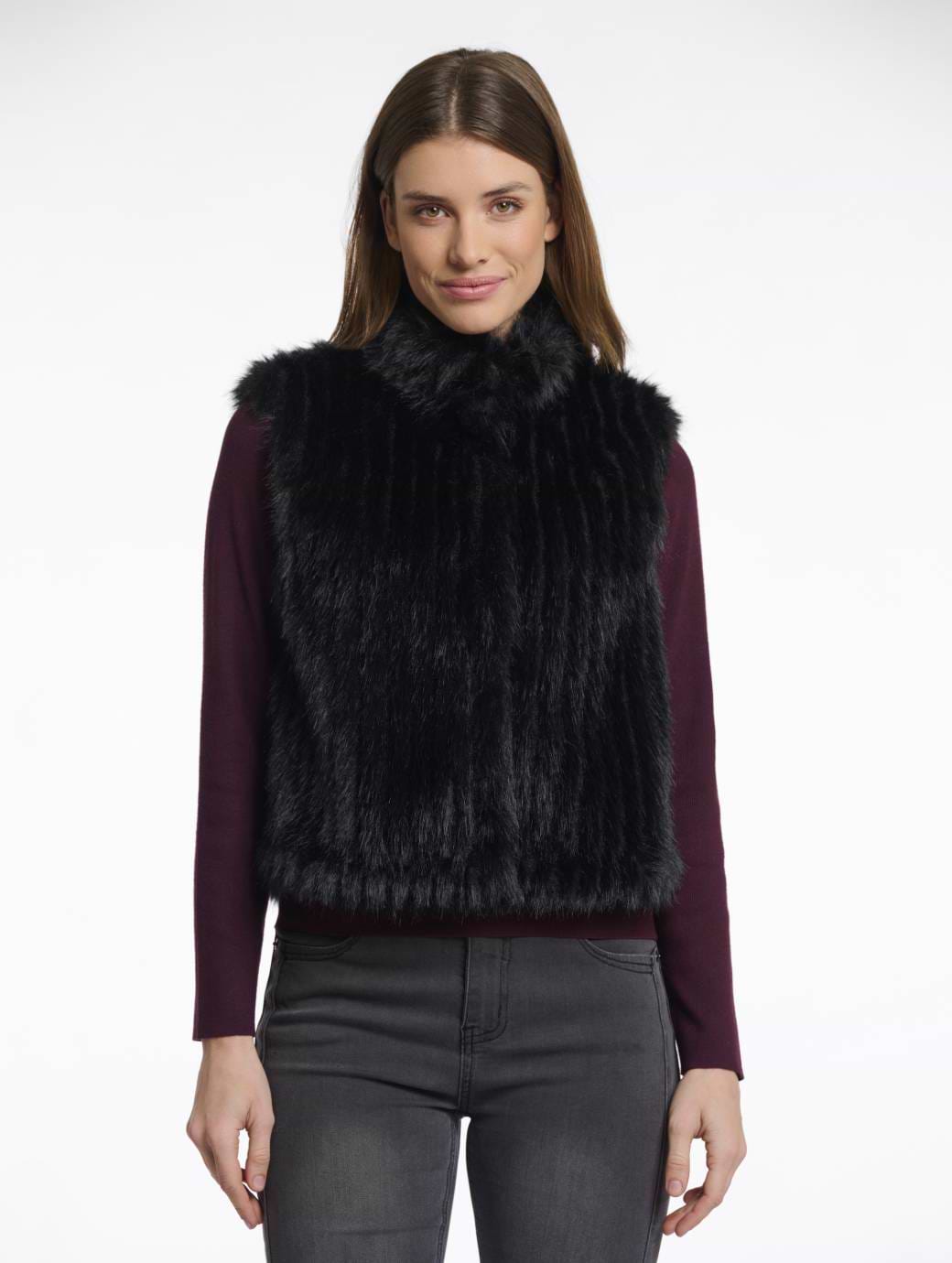 Rino & Pelle Women's Dava Gilet With Closure Black