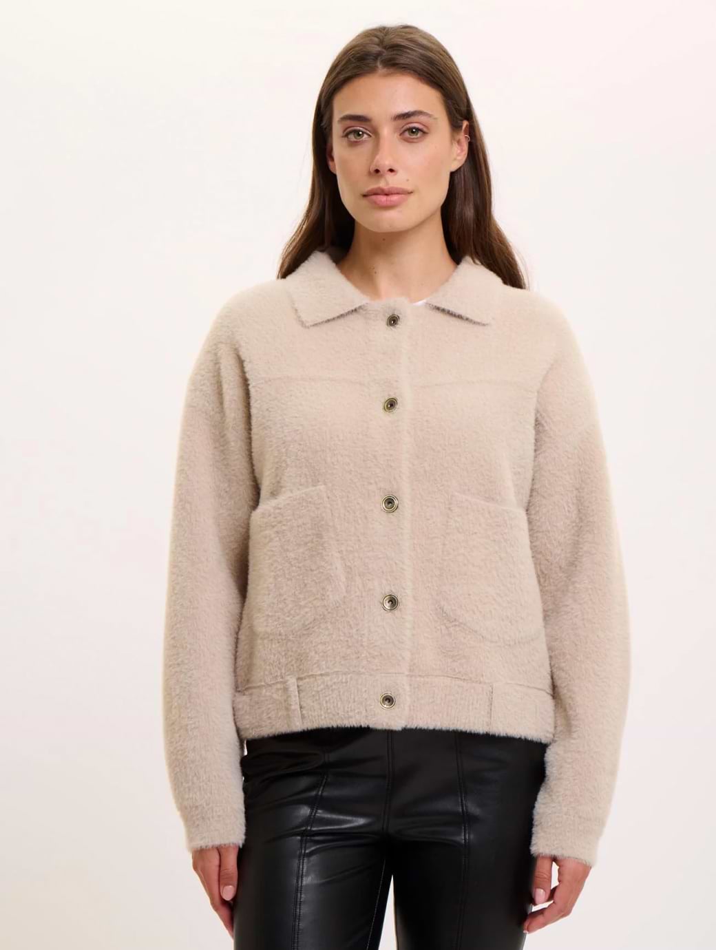 Rino & Pelle Women's Bubbly Boxy Jacket Stone
