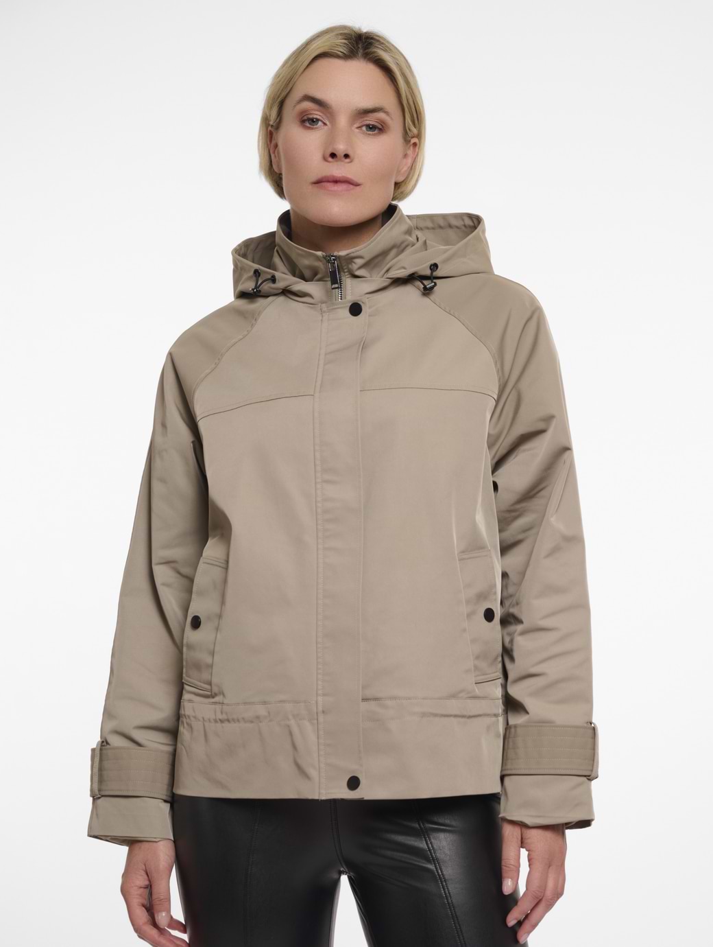 Rino & Pelle Women's Do Short Parka With Detachable Hood Dusty Khaki
