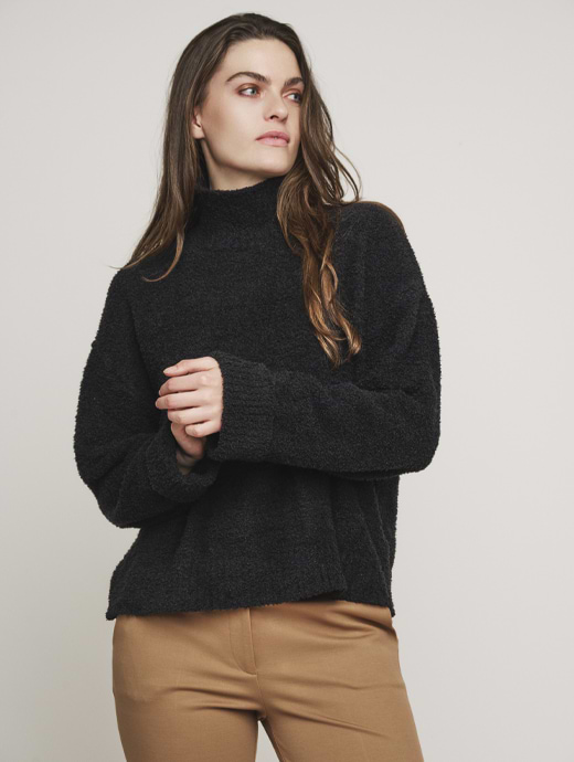 Womens black mock turtleneck online