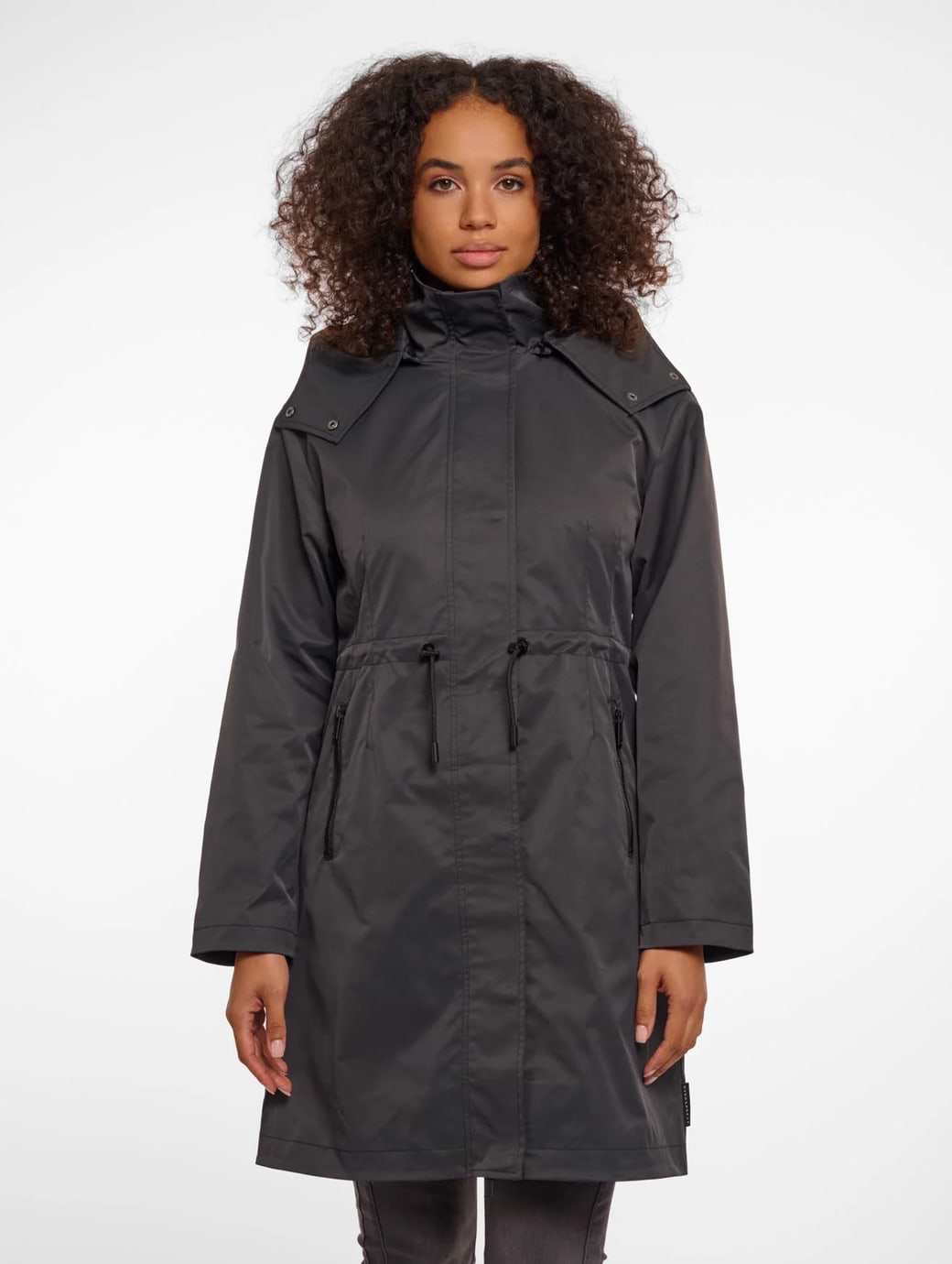 Rino & Pelle Women's Tibo Medium Length Parka With Detachable Hood Black