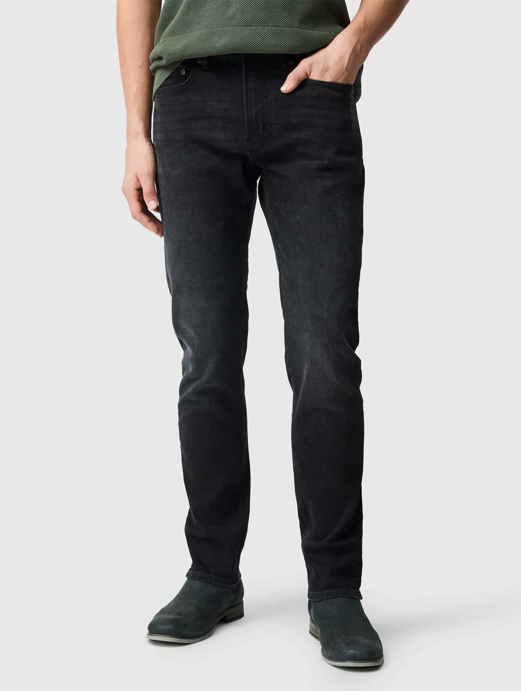 Rodd & Gunn Men's Lyell Straight Italian Denim Used Black